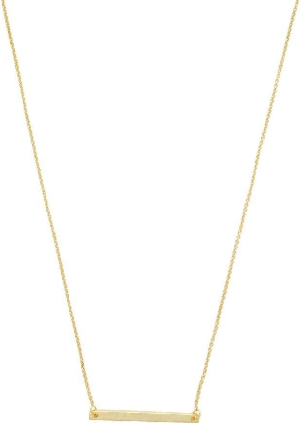 Honeycat Horizontal Bar Necklace in Gold, Rose Gold, or Silver | Minimalist, Delicate Jewelry