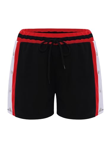 Lightweight Tear Away Sport Shorts for Kids Boys Elastic Drawstring Press Button Shorts for Workout