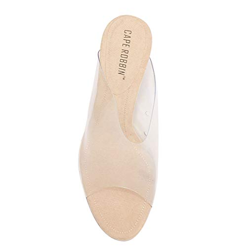 Cape Robbin Stealthy Clear Mule sandals4