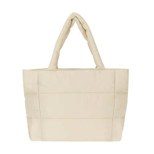 Image of PUMA Women's Plush Soft Nylon Tote with Padded Straps, Zip Closure & Metal Logo Plaque