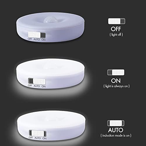 GONICVIN Sensor Lights Rechargeable Wireless Wall LED Night Lamps Auto/On/Off, Stairs Living Room Corridors Closet Kitchen Under Cabinets (6000K,3 Pack )