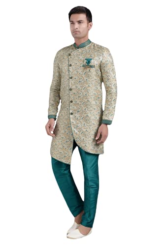Indian Royal Designer Groom Wedding Party Wear Traditional Indo Western Sherwani For Men