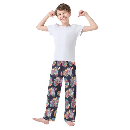 Pajama Pants Zebra Rainbow PJ Bottoms Sleepwear Lounge Sleep Pant with Pockets2