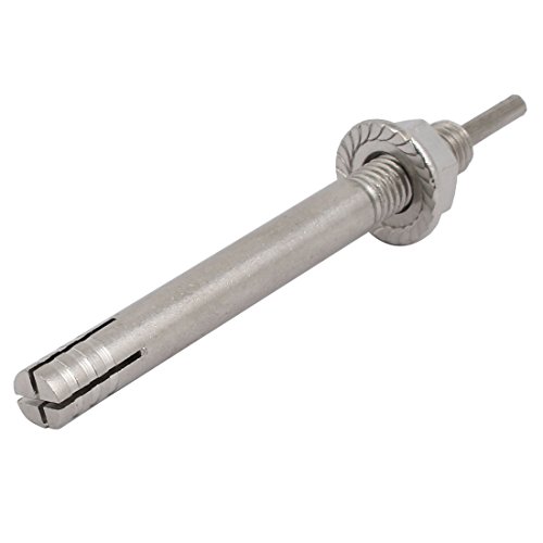 Aexit 8mm Dia fastener 80mm Length Stainless Steel Pin-Fier Hex Nut Expansion Drive Anchor Model:36as519qo455