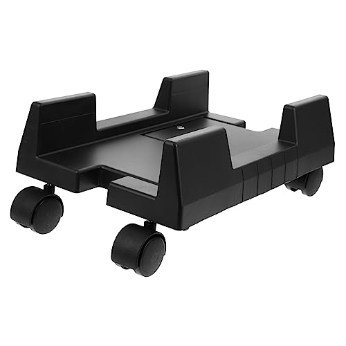 Soporte móvil para CPU OSALADI, estante para torre de computadora de plástico con ruedas, soporte delgado para CPU miniatura 1
