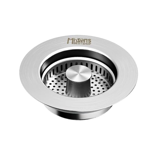 Tapón y colador de fregadero de acero inoxidable 3 en 1