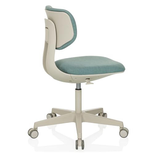 hjh OFFICE Kinderdrehstuhl mit höhenverstellbarer Rückenlehne Kid Classic Mitwachsender Schreibtischstuhl für Kinder von 6-12 Jahre, Blau