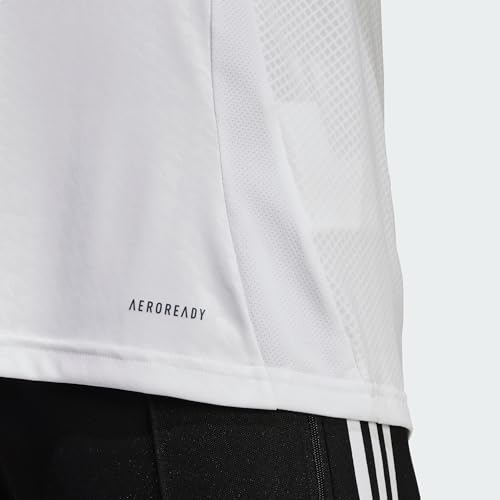 Image of Adidas Men's Polyester Sports Regular Fit T-Shirt (IU5011 White, Large
