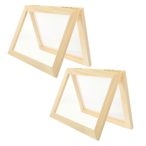 CIMAXIC DIY Craft Screen Mold Paper Making Screen 2pcs Paper Making Frame Handmade Paper Mesh Frame Easy to Use and Store