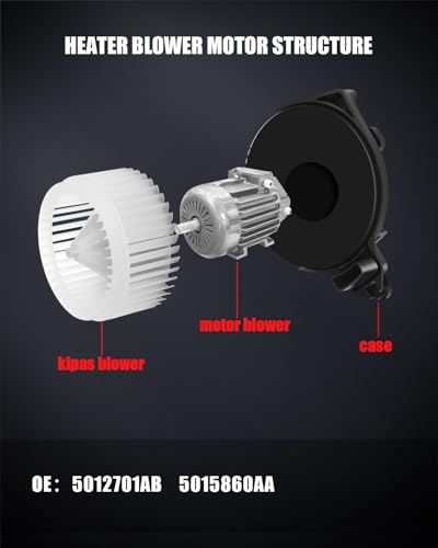 Image of AC Heater Blower Motor Fan for Jeep for Grand Cherokee 1999-2001, Replace 5012701AB 5015860AA