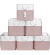ECDYQXVU 13 x 13 Inch Cube Storage Bins, 6 Pack Fabric Storage Cubes Foldable Storage Cubes with ...