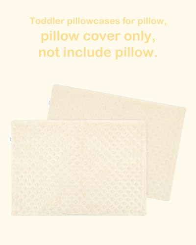Image of ALVABABY Toddler Pillowcase Kids Pillow Cover Bean Velvet Soft Warm 2 Pack Fit 13 inchx 18 inch or 12 inchx16 inch Envelope for Girl Boy Travel