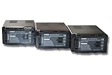 Tecnología: Li-Ion 3 x vhbw Set baterías 4000mAh para videocámara Panasonic AG-HMC81E, AG-HCM150, AG-HMC151, AG-HMC151EU, SDR-H200 por VW-VBG6