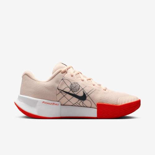 Nike Zoom Challenge Women's Pickleball Shoes (FQ4155-801, Crimson Tint/Total Crimson/White) Size 93