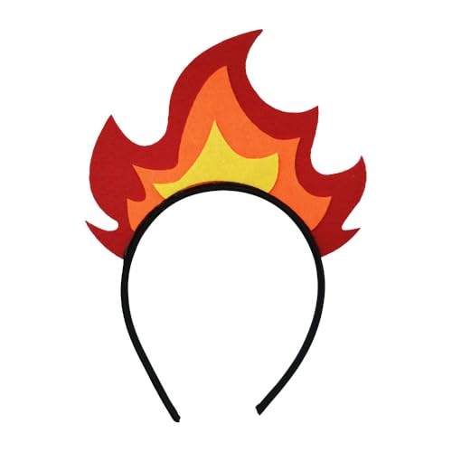 VIGUEUR Fire Crown Headpiece Flame Headband Costume Accessory for Cosplay Party Photo Props Only for Adults
