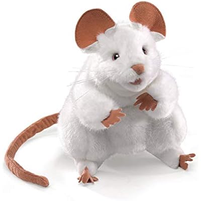 Folkmanis Mouse Hand Puppet, White