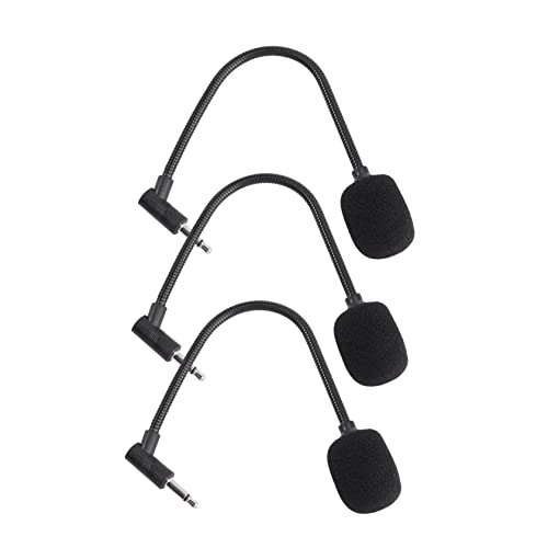 GALPADA 3Pcs Portable Microphone for Computer and Phones Straight Cutting Design with Mono and Stereo Pole Pin for Home Office and Streaming