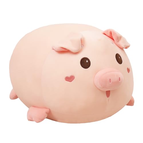 YESGIRL 20.5 inch Super Soft Pig Plush Pillow, Adorable Stuffed Animal Toy, Chubby Kawaii Pig Plushie for Boys Girls, Cute Room Decor Fat Animals...
