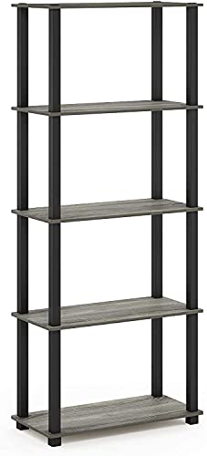 Image of Ash & Roh 5-Tier Multipurpose PVC Rack - Engineered Wood Wall Shelf for Bedroom, Living Room, Garage, Kitchen Storage Shelves (H-4.8 Feet | W-2 Feet | D-1 Foot) (5-Tier PVC Rack)