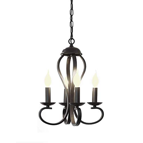 Lámpara de hierro e iluminación interior nórdica con casquillo candelabro E12 2