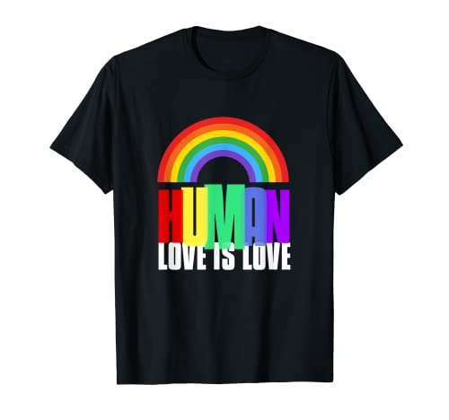 HUMAN LGBTQ+ Pride Shirt Gay Pride Stuff Rainbow Shirt LGBT T-Shirt