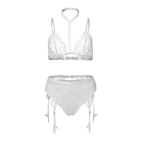 Lingerie Dentelle Sexy : Ensemble Soutien-Gorge Tour de Cou Raffiné