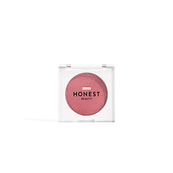 Honest-Beauty-Lit-Powder-Blush-flirty-0138oz Honest Beauty Talc-Free Lit Powder Blush | Pearl Infused, Velvety Finish | EWG Verified, Organic, Vegan + Cruelty Free | Flirty, .14 oz