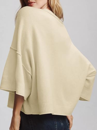 Image of Saodimallsu Womens Short Sleeve Sweater Summer Oversized Cropped Sweaters Casual Crewneck Lightweight Knit Tops