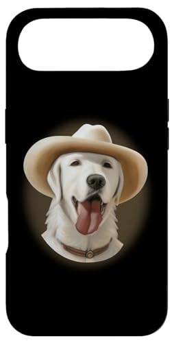 White Labrador Retriever Dog - Funny Cute Cowboy White Lab X}zP[X iPhone Air p