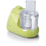 OSKAR the best Pro Küchenmaschine mit leistungsstarken 600 Watt - Behälter, Stahlmesser, Rezeptbuch, 5 Raffeln, Saftpresse und Schwingscheibe - einfache Bedienung (Grün)