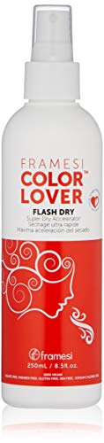 FRAMESI Color Lover Flash Dry Spray, 8.5 fl oz, Heat Protectant Spray for Hair, Blow Dry Accelerator, Quick Dry, Color Treated Hair