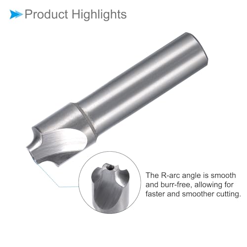 Image of HSS-AL Corner Rounding End Mill Cutter, 2 Flutes 4mm Radius, Milling Cutter for Alloy Hardened Steels - (Applications: for Plastics Milling)