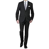 スーツ スリム 2つボタン ウォッシャブル 上下洗える ストレッチ 春夏秋冬 オールシーズン 背抜き仕立て ノータック スラックス パンツ ビジネス メンズ 【B】チャコール・ウインドーペン aw-suit2br-34653130-30-BB7