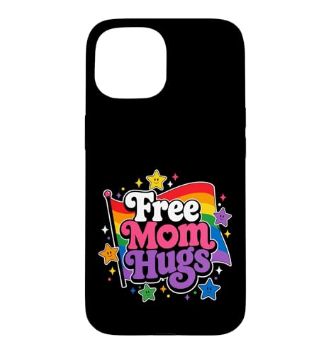 Free Mom Hugs LGBTQIA+ Ally Pride Month�B �X�}�z�P�[�X iPhone 15 �p