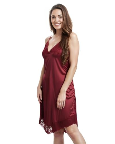 Image of PNAEONG Satin Short Wedding Nighty for Women Bridal