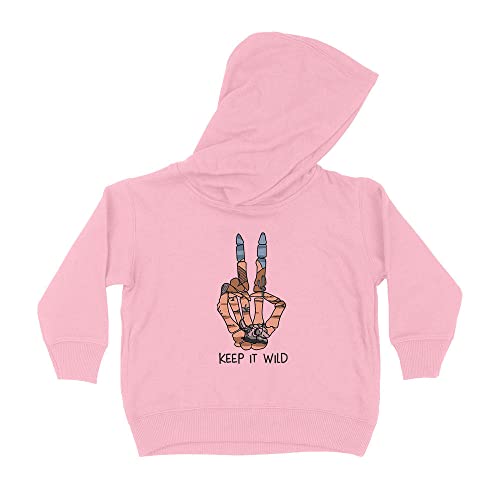 Keep it Wild Skeleton Kids Hoodie Sweatshirt Toddler 5T Light Pink