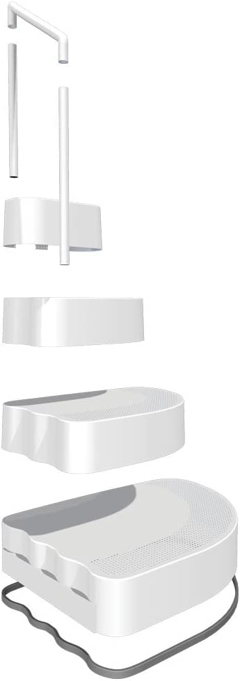 Aqua Select Resin Pool Steps for Above Ground Pools | Oyster Shell White | Heavy-Duty ABS Construction | 350 lb Capacity, Non-Slip Step Treads, & Handrail | Includes Liner Guard | No Weights Needed