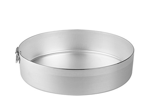 Facile da pulire Pentole Agnelli Family Cooking Alluminio Tortiera Cilindrica con Anello, Argento, 32 cm