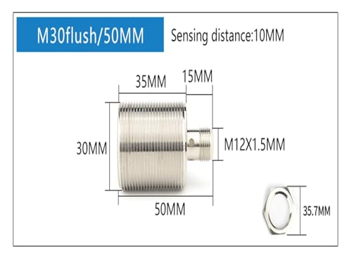 Capteur inductif M30 évite fausses détections commutateur non-flush