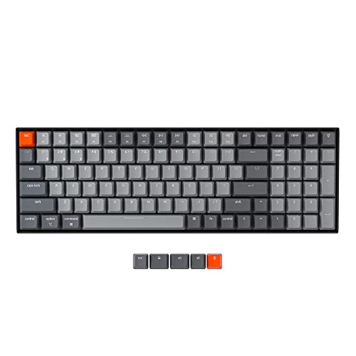 Keychron K4 96% Layout Bluetooth Wireless Mechanical Keyboard, 100 Keys/USB C/White LED...