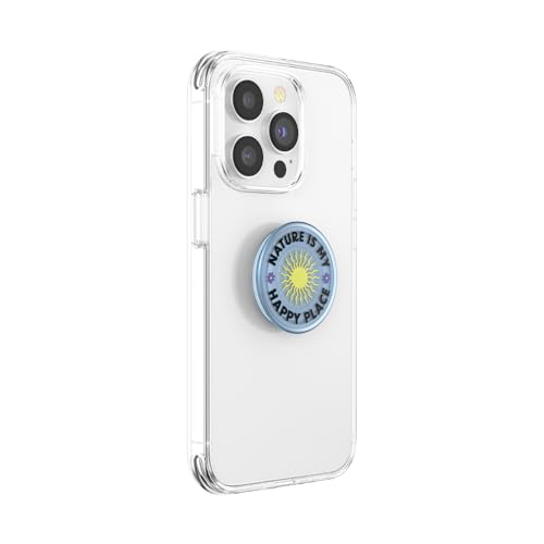 Image of ​​​​PopSockets Phone Grip with Expanding Kickstand, Adhesive Grip - Nature is My Happy Place Translucent