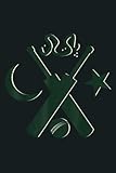 Cricket of Pakistan Distressed Green Emblem Lined Journal notebook