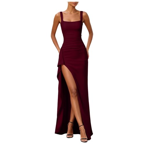 Robe longue chic dos nu en tissu premium pour cérémonie et bal