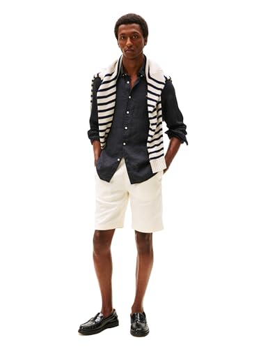 Tommy Hilfiger Men's Long Sleeve Casual Linen Button Down Shirts in Regular Fit3