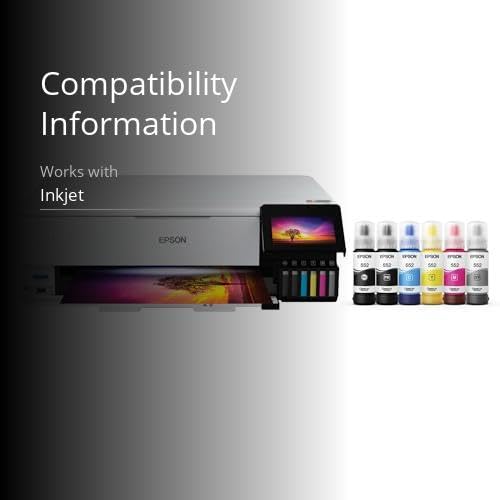 Epson EcoTank Photo ET-8550 Wireless Wide-format Color All-in-One Supertank Printer with Scanner, Copier, Ethernet and 4.3-inch Color Touchscreen