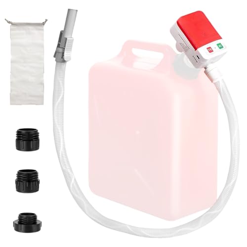 Pompa del carburante con sensore di arresto automatico, pompa di travaso del carburante con 3 dimensioni adattatore del serbatoio, pompa diesel, pompa di trasferimento autoadescante, pompa di