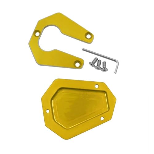 tänder-Verbreiterung Motorrad-Seitenständer-Pad Für Benelli TRK502X 752S BN600 BJ600 502C CNC-Aluminium-Ständerfuß-Seitenständer-Vergrößerungs-Verlängerungspad(Gold)