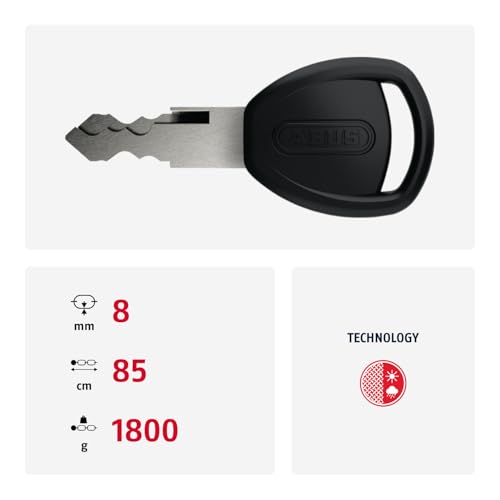 ABUS Candado de cadena Iven Chain 8210 - candado de bicicleta de acero templado - con revestimiento de fibra sintética - nivel de seguridad 10 - imagen 3