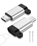 Micro USB to USB C Adapter, 2-Pack Type C Female to Micro USB Male Converter, USB C to Micro USB Adapter Fast Charging & Data Sync Compatible with Galaxy S7 Edge, S6, Nexus, Kindle, PS4, and More