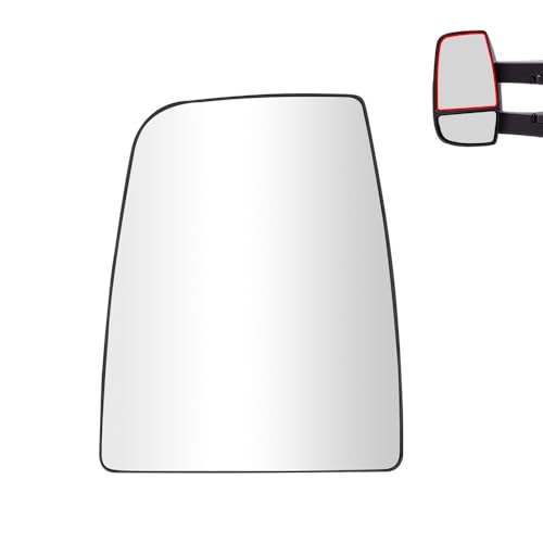 SENZEAL Verre de Rétroviseur Remplacement pour Ford Transit MK8 2014-2022 Chauffant Retroviseur Extérieur (Supérieur Gauche)